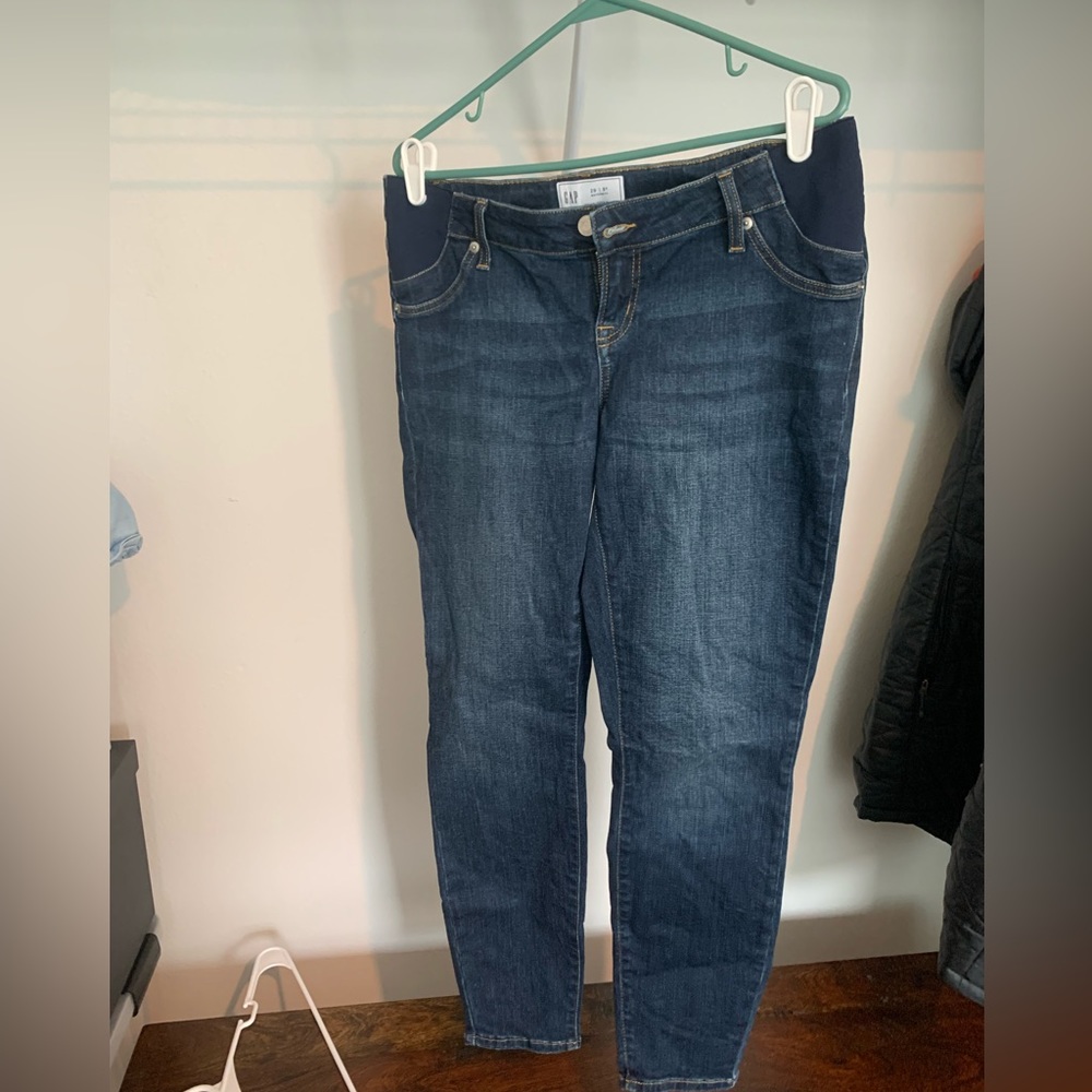 Gap maternity ankle skinny jeans